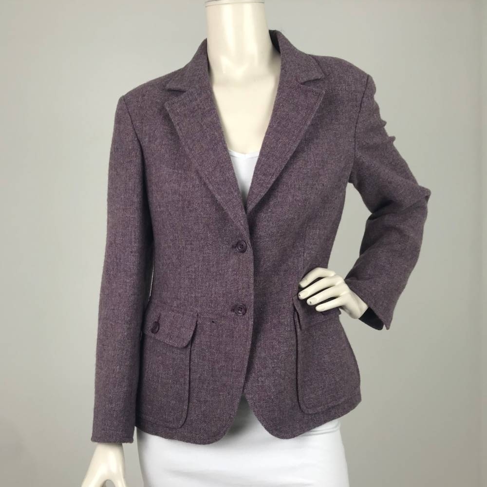 Jaeger Wool Blazer Dusty Purple Size: 12 | Oxfam GB | Oxfam’s Online Shop