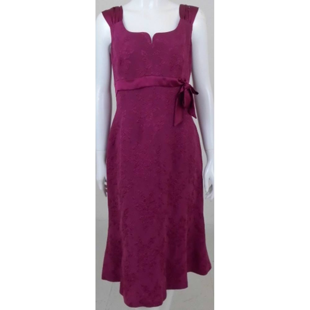 Paddy Campbell silk & wool blend dress dark pink Size: 14 | Oxfam GB ...