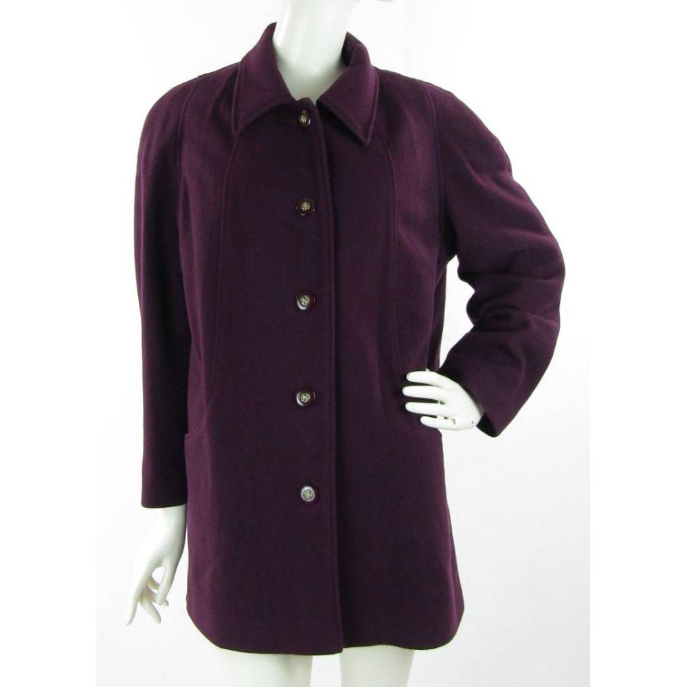 Eastex Short Wool Coat Purple Size: 14 For Sale in Darlington, County ...