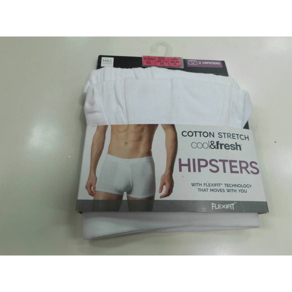 NWOT Marks & Spencer 2 pairs Hipster Boxer Shorts White Size: XXL ...