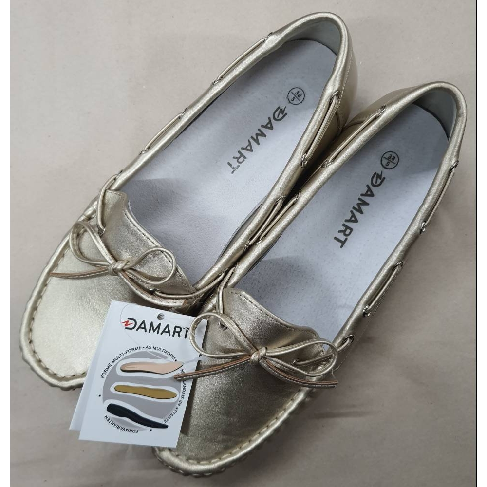 Damart Mocassin Shoes Gold Size: 5 | Oxfam GB | Oxfam’s Online Shop