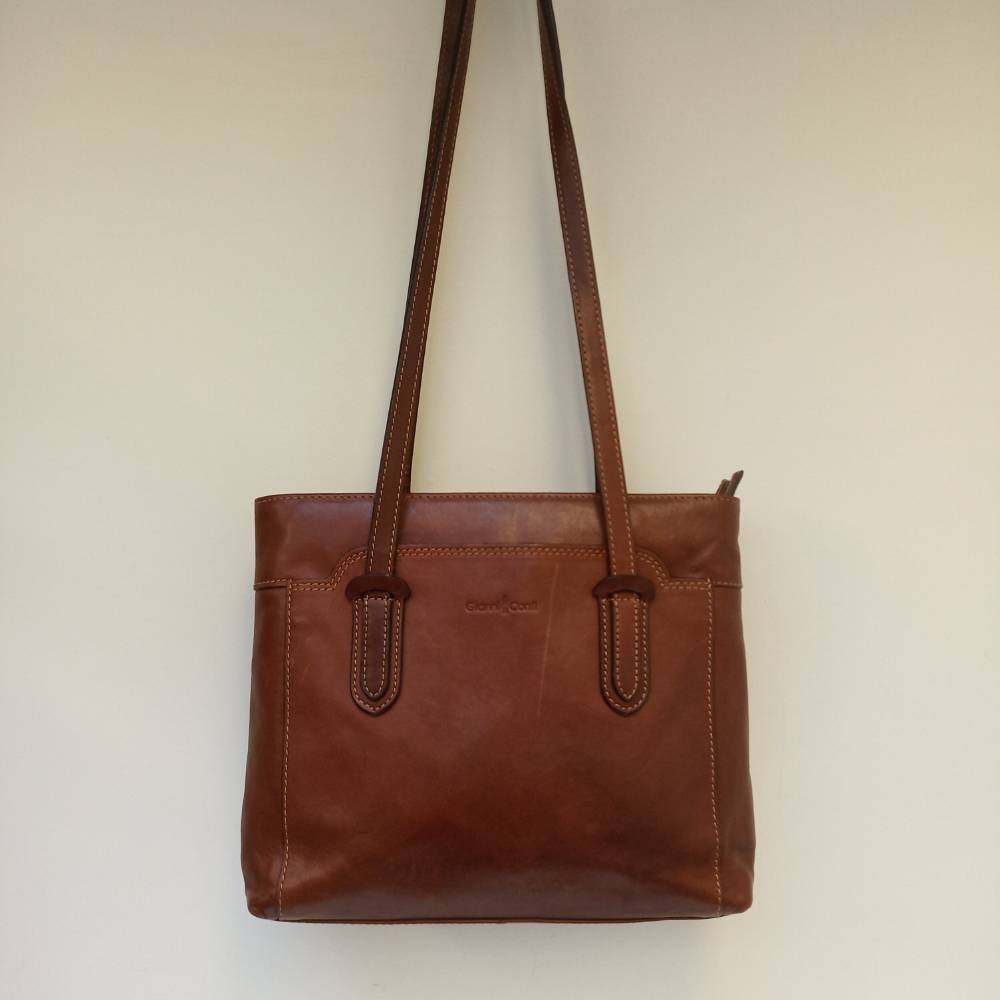 GIANNI CONTI leather handbag/shoulder bag BROWN Size: M | Oxfam GB ...