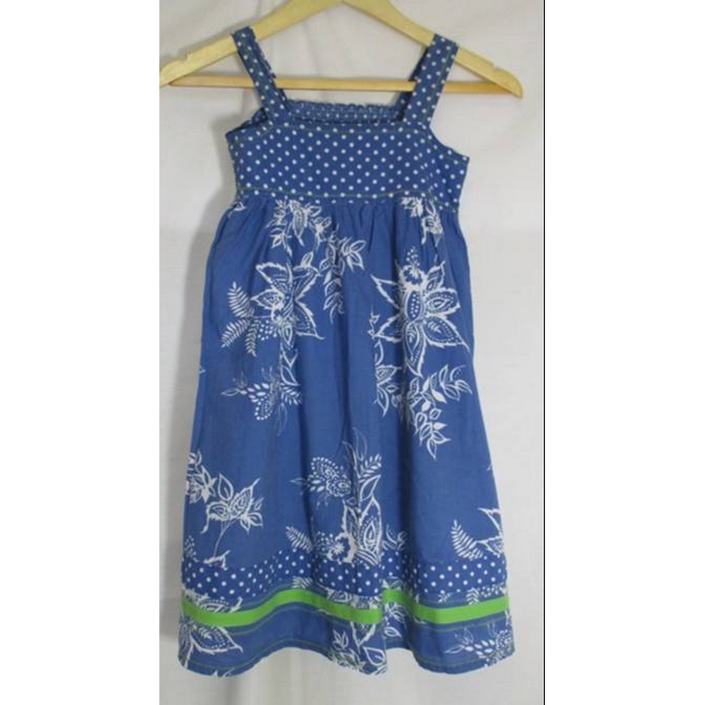 Mini Boden Pretty Summer Dress Blue and White Size: 7 - 8 Years | Oxfam ...