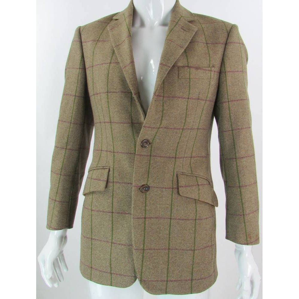 Vintage Bladen 36R Wool Tweed Jacket Brown Check Size: S | Oxfam GB ...