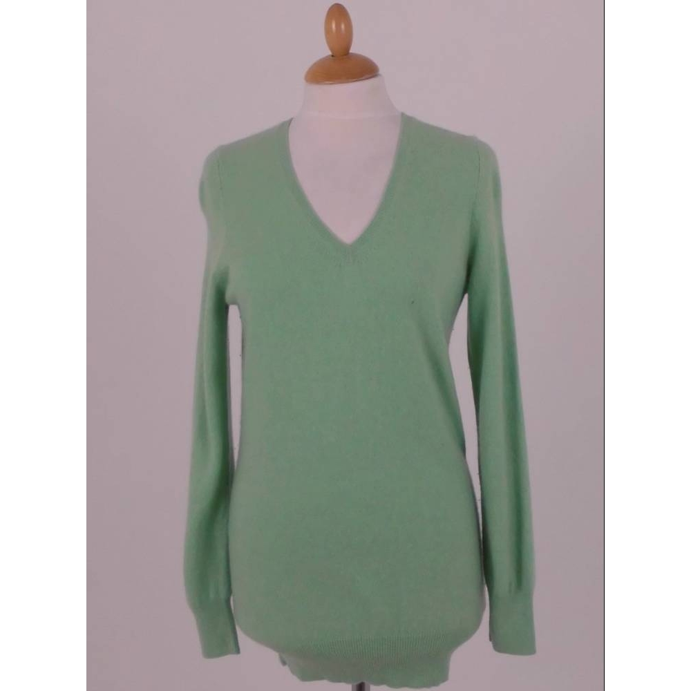 M&S Marks & Spencer Cashmere Jumper Pale Green Size: 10 | Oxfam GB ...