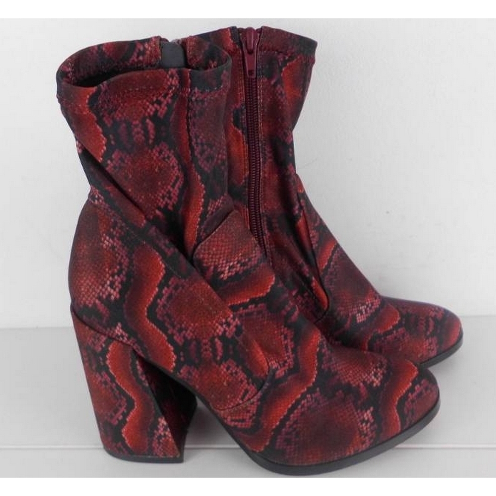 red leather sock boots