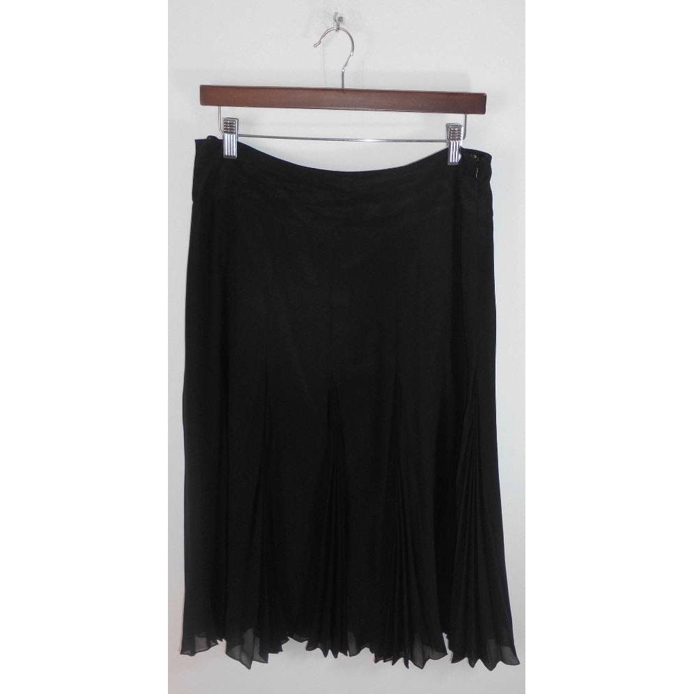 Coast Pleated Skirt Black Size: 12 | Oxfam GB | Oxfam’s Online Shop