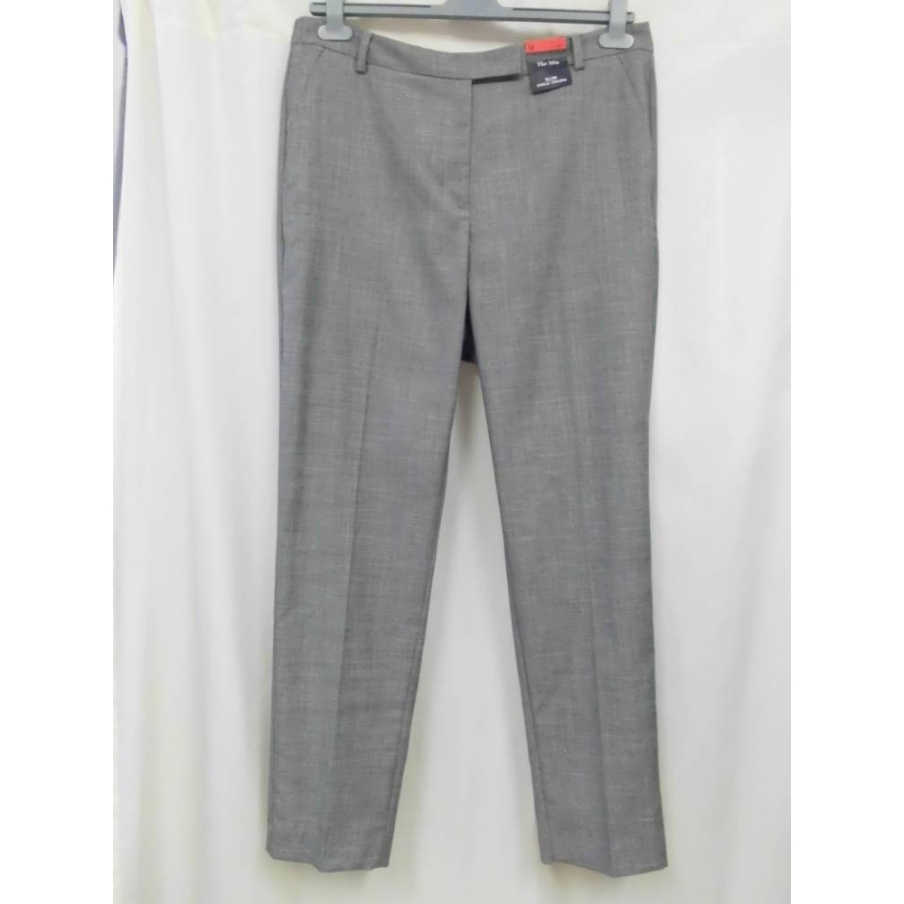 M&S Collection Mia Slim Ankle Grazer Trousers Grey Size: L | Oxfam GB ...