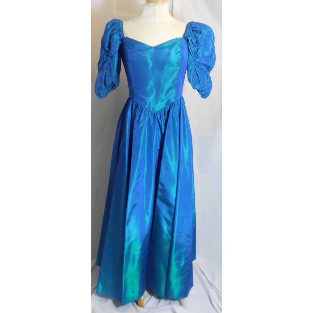 Laura Ashley vintage evening dress iridescent blue Size: 12 | Oxfam GB ...