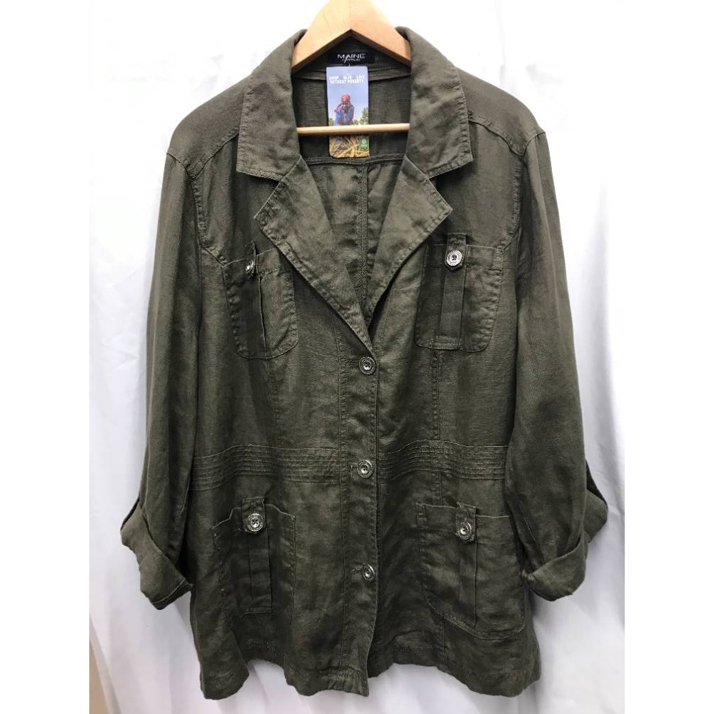 Maine Jacket, khaki Size: 20 | Oxfam GB | Oxfam’s Online Shop
