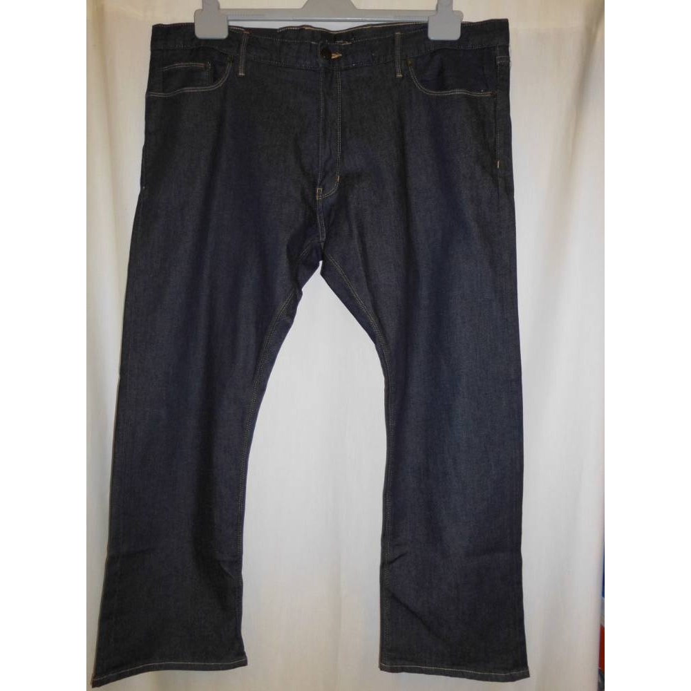M&S Autograph Denim Slim Jeans with Stretch, Dark Indigo Size: 42 ...