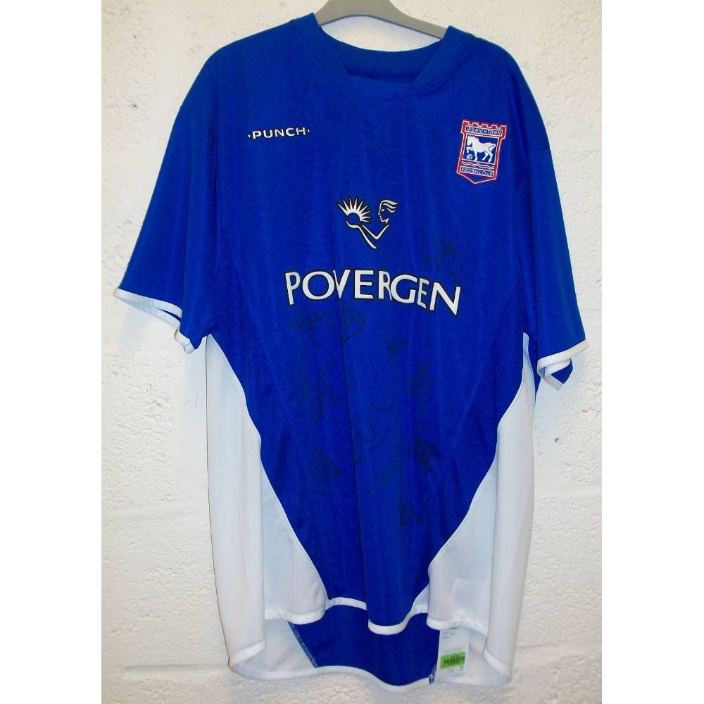 Punch Signed Ipswich Football shirt Blue. Size: XL | Oxfam GB | Oxfam’s ...