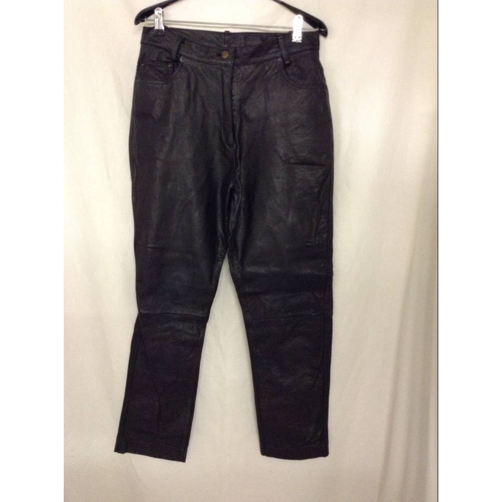 Skin Tones leather trousers black Size: 30
