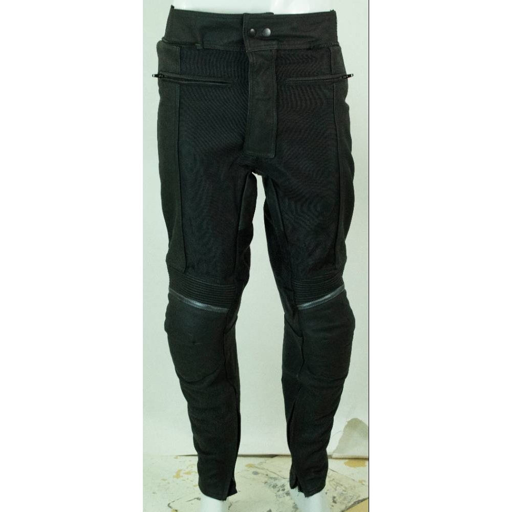 Frank Thomas leather mix motorcycle trouser black Size: 32