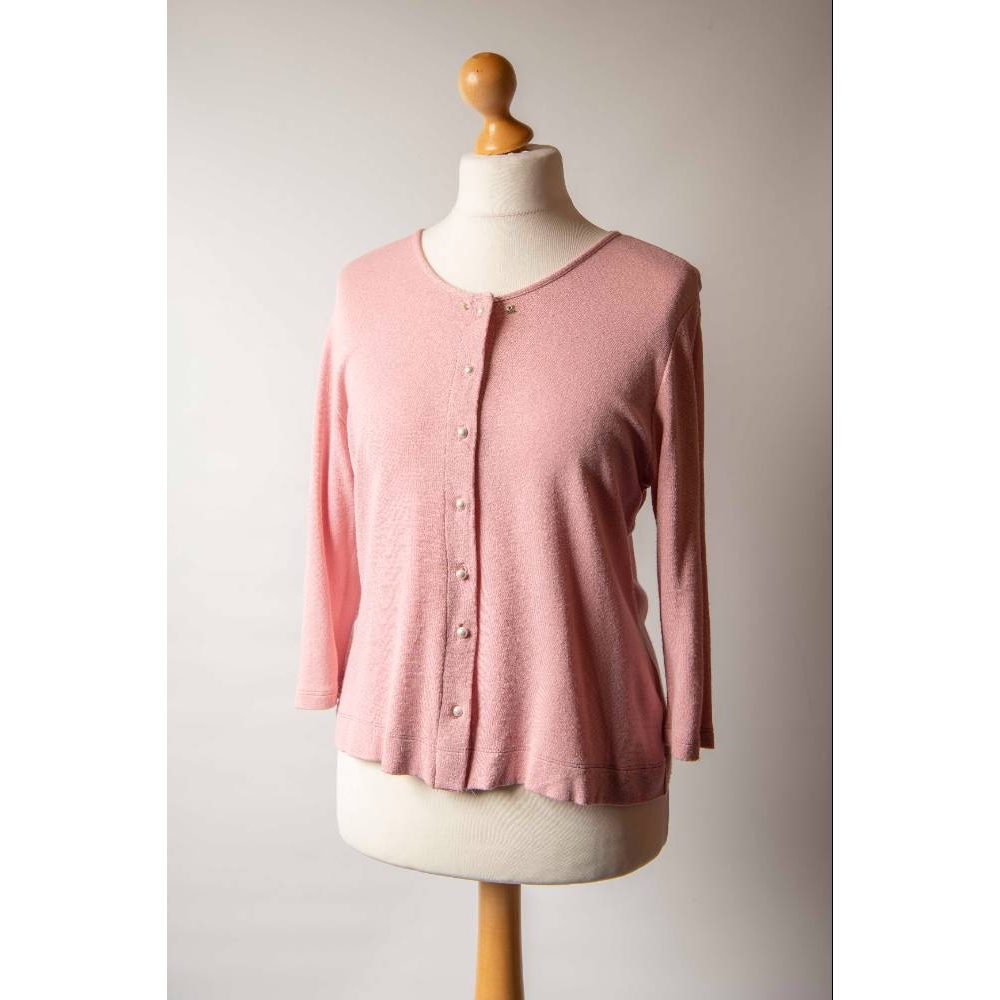 Berkertex Pearl Button Cardigan Pretty Pink Size: 16 | Oxfam GB | Oxfam ...