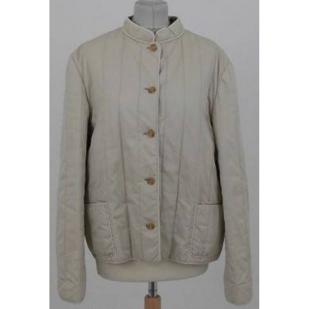 Aquascutum quilted jacket beige Size: M For Sale in London | Preloved