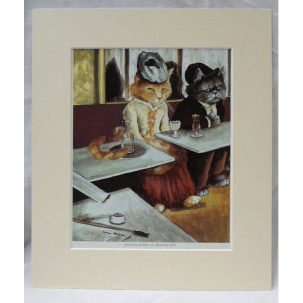 Mounted Print. Impressionist Cats by Susan Herbert. Published by Thames ...