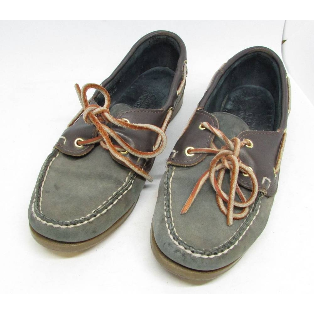 Sebago Authentic Docksides Deck Shoes Brown & Grey Size: 8 | Oxfam GB ...
