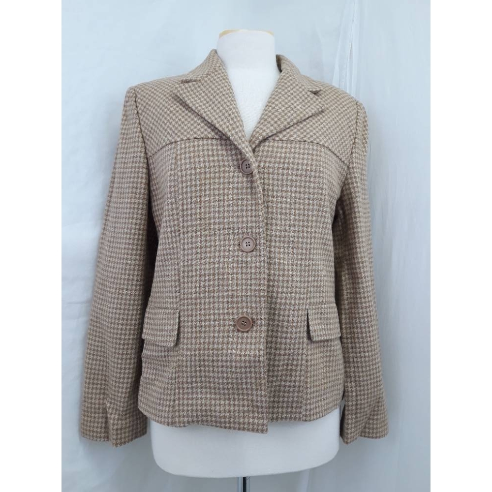 Benetton wool mix jacket brown Size: 16 For Sale in Ilkley, West ...