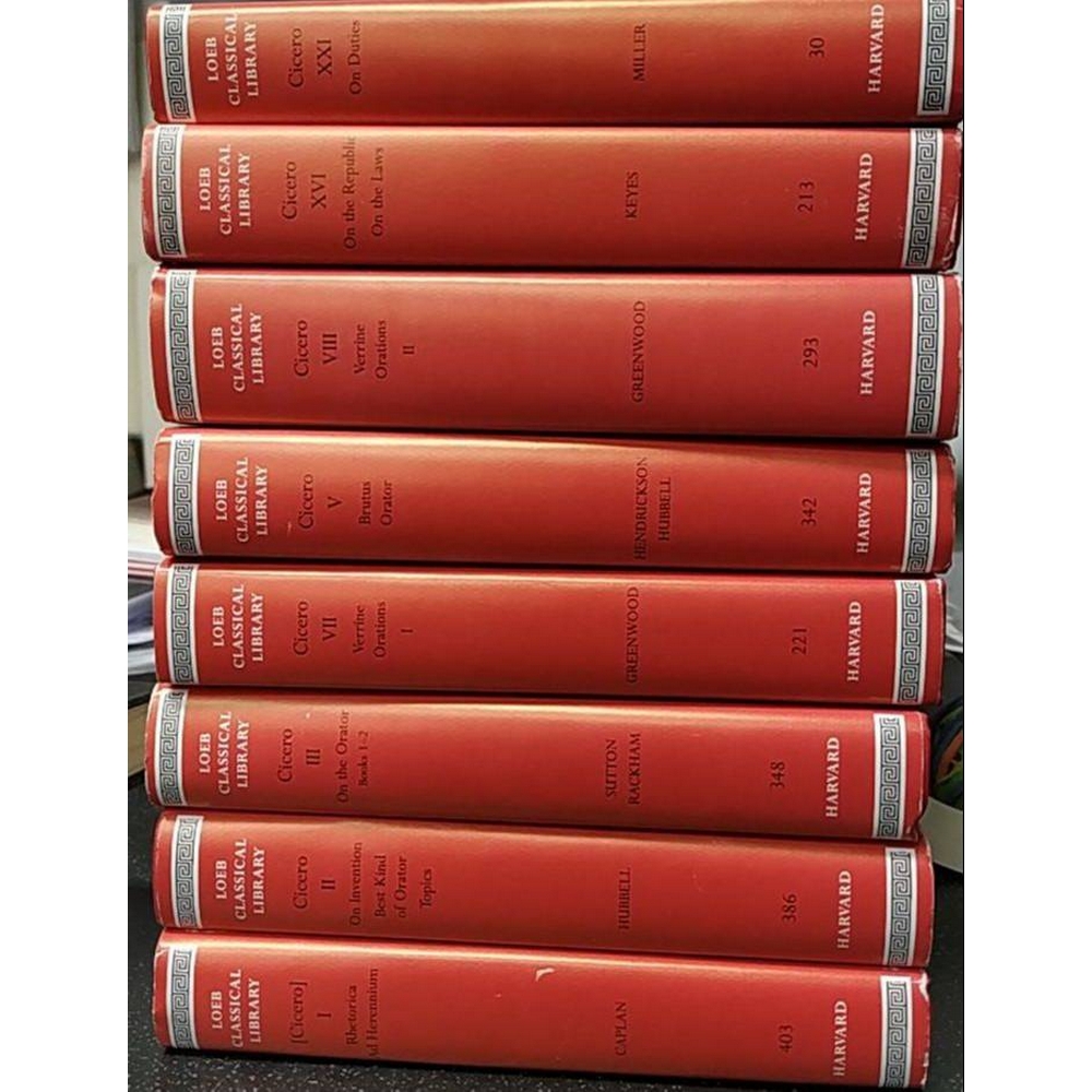 Cicero Vol I, II, III, V, VII, VIII, XVI And XXI (Loeb Classical ...