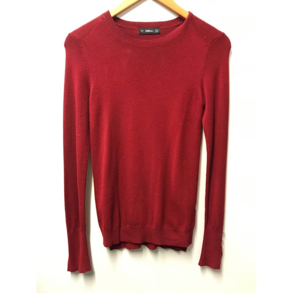 Zara Knit Jumper Red Size: S For Sale in Hebden Bridge, West Yorkshire ...