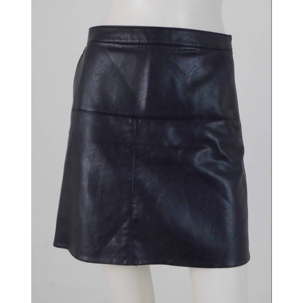 Zara Leather Look Mini Skirt Black Size: S | Oxfam GB | Oxfam’s Online Shop