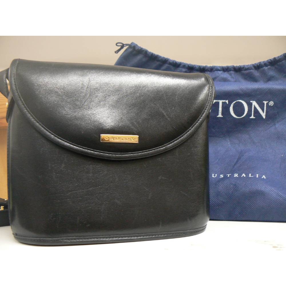 oroton black bucket bag