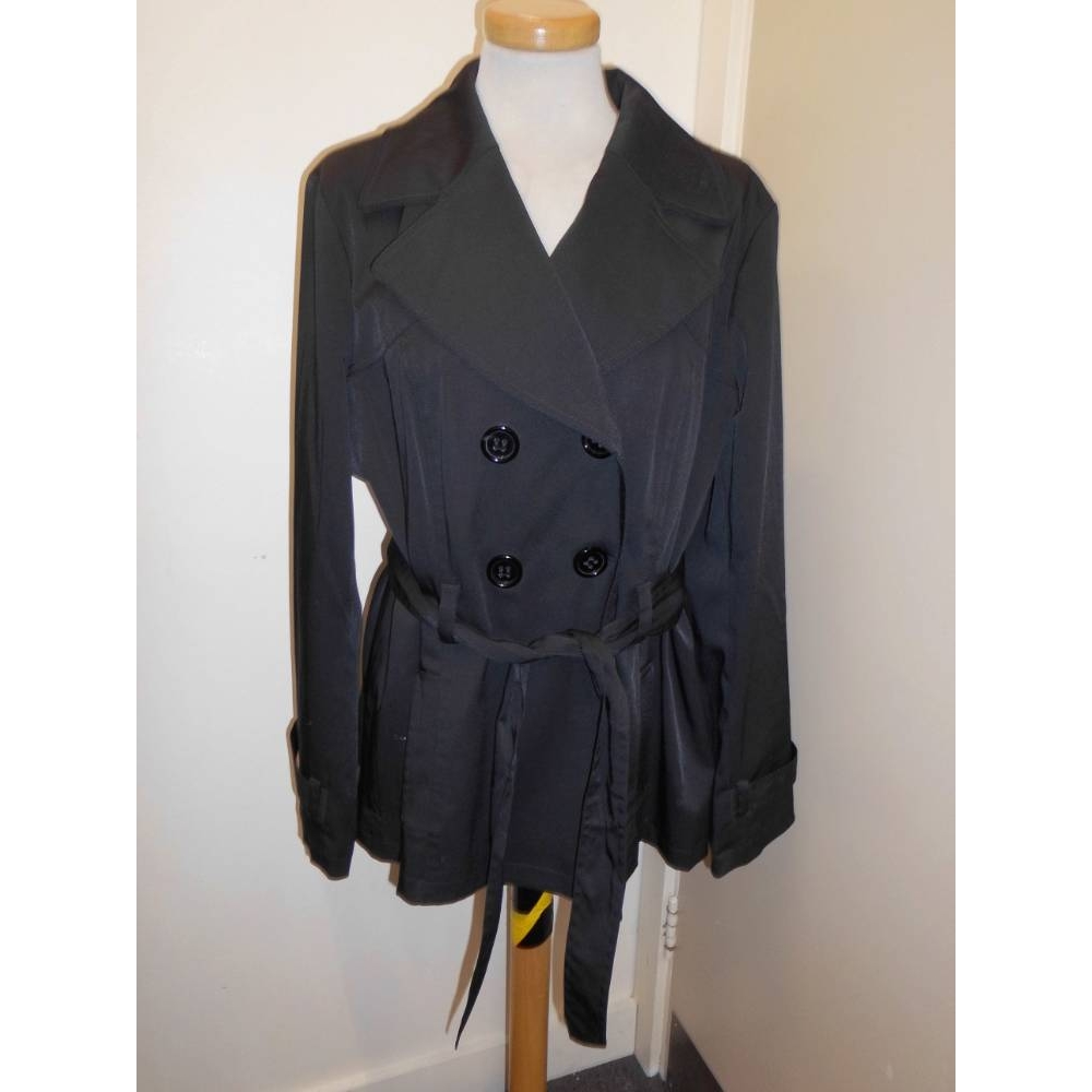 Belted raincoat Black Size 20 For Sale in Syston