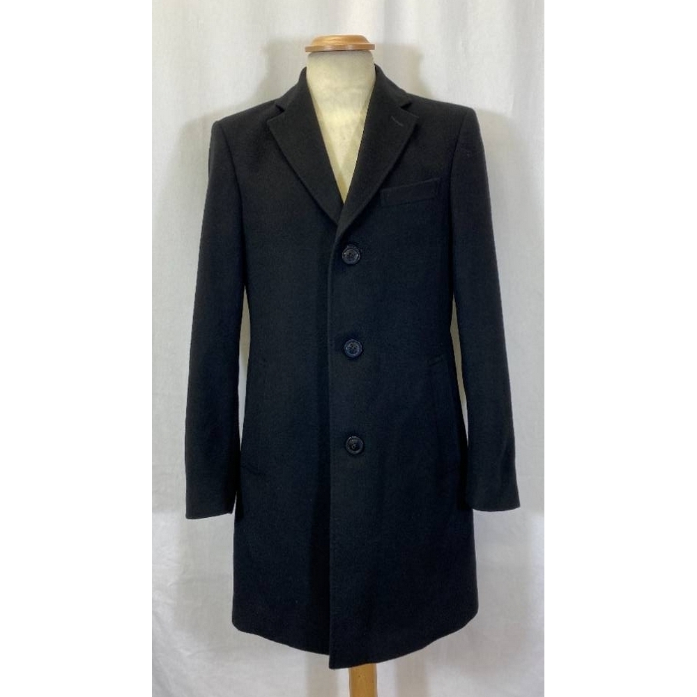 T.M.Lewin wool overcoat Black Size: M | Oxfam GB | Oxfam’s Online Shop