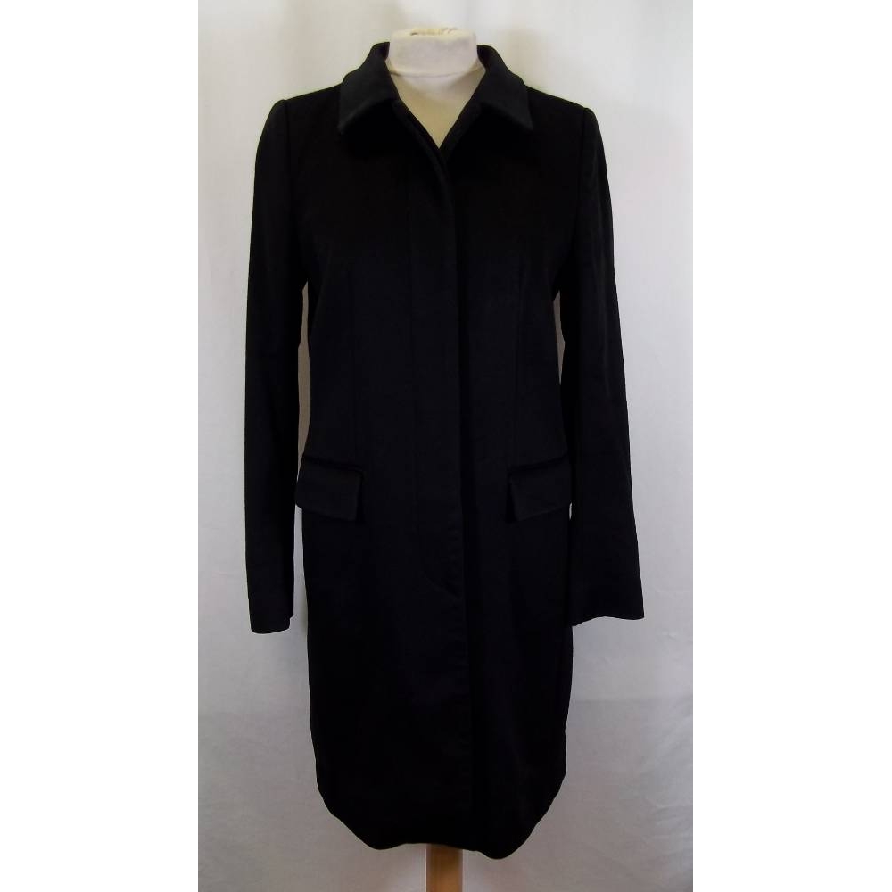 Joseph button up wool coat black Size: 36 For Sale in London, Greater ...