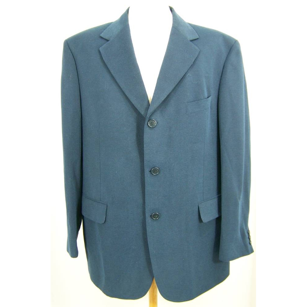 M&S Marks & Spencer Blue Single breasted blazer blue Size: XL For Sale ...