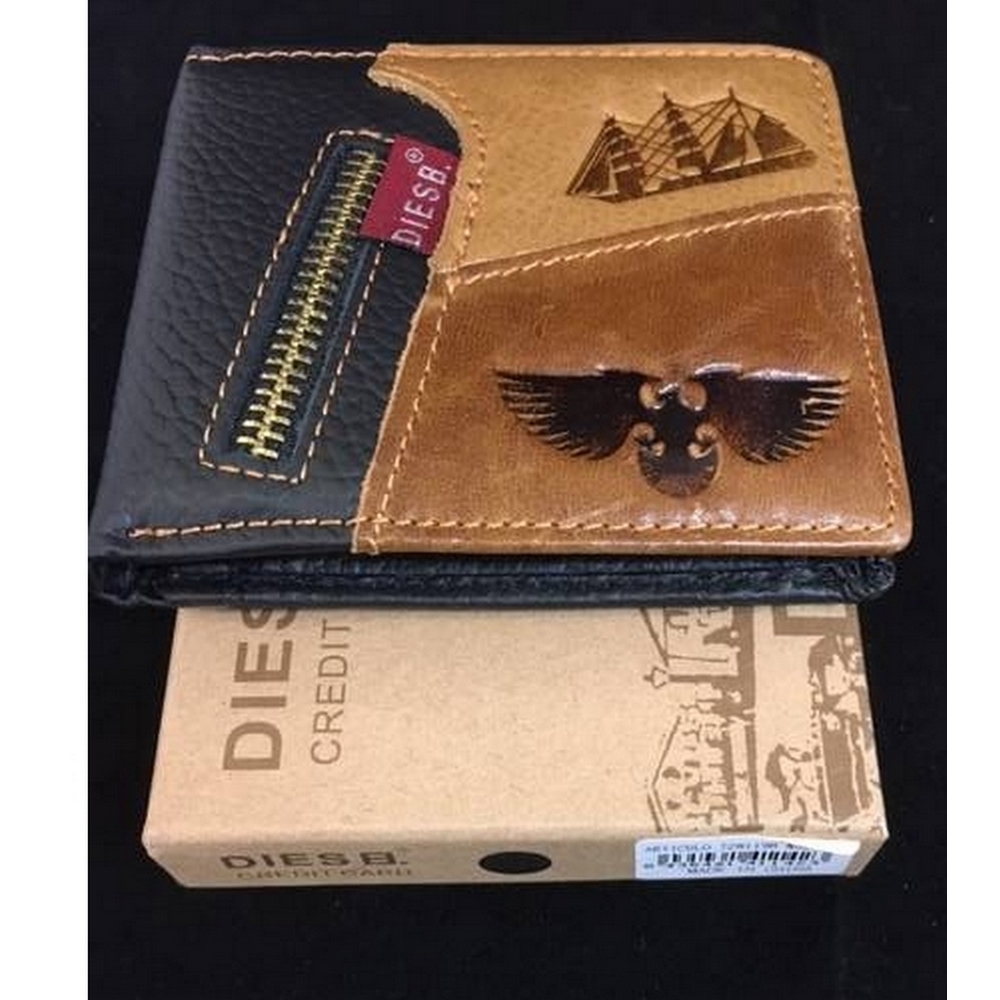 DIES8 Leather, decorated wallet black/brown Size: S For Sale in St Ives, Cambs, Cambridgeshire ...