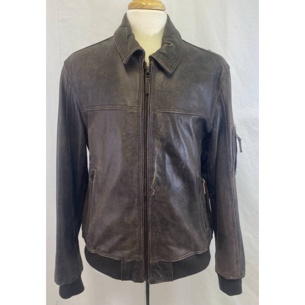 Blue Harbour M&S leather jacket brown Size: L | Oxfam GB | Oxfam’s ...