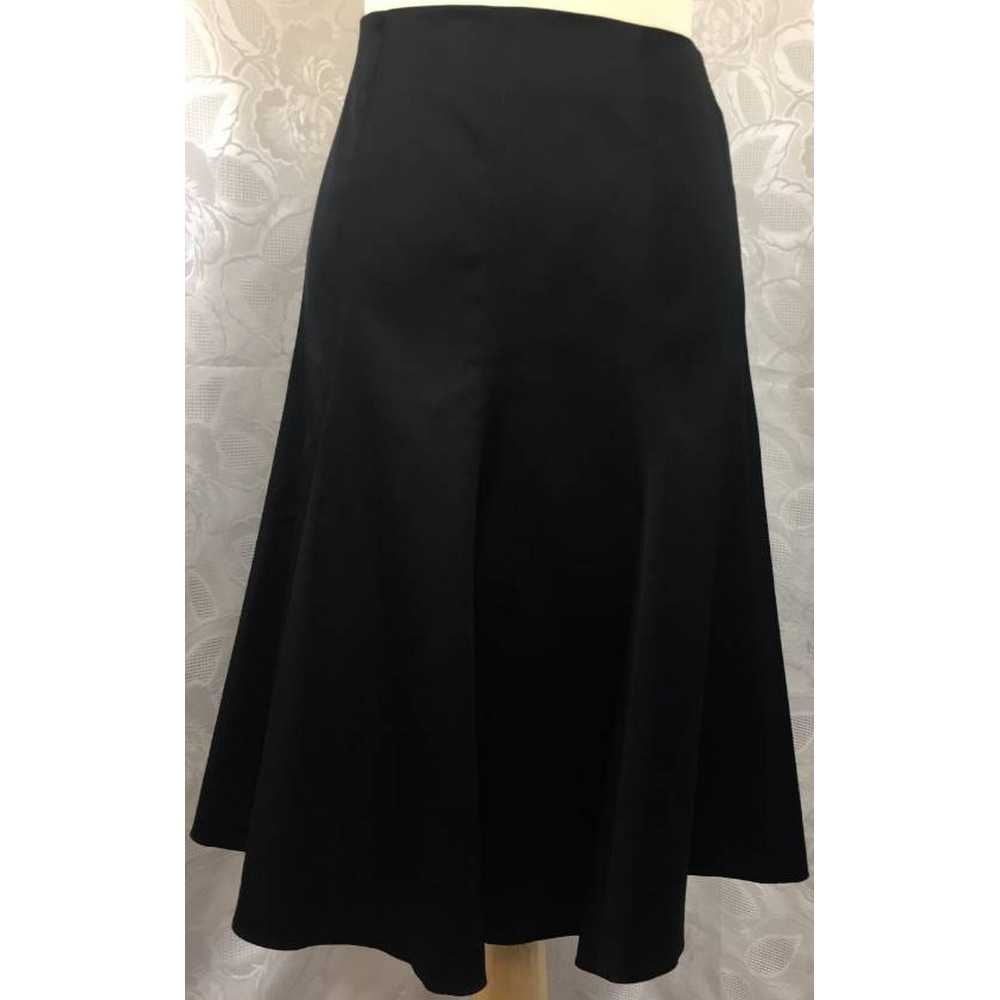 coast black satin skirt