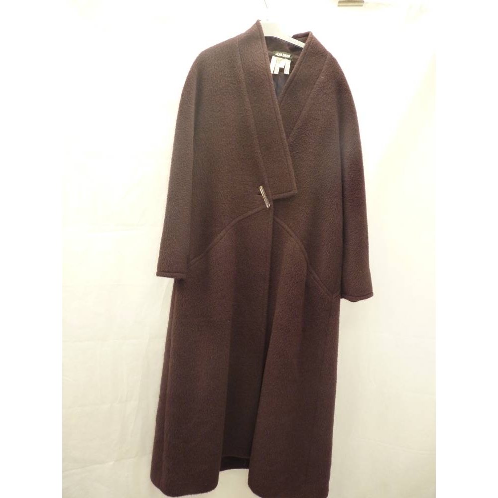 Jean Muir Long Wool Coat Brown Size: 12 For Sale in York, North ...