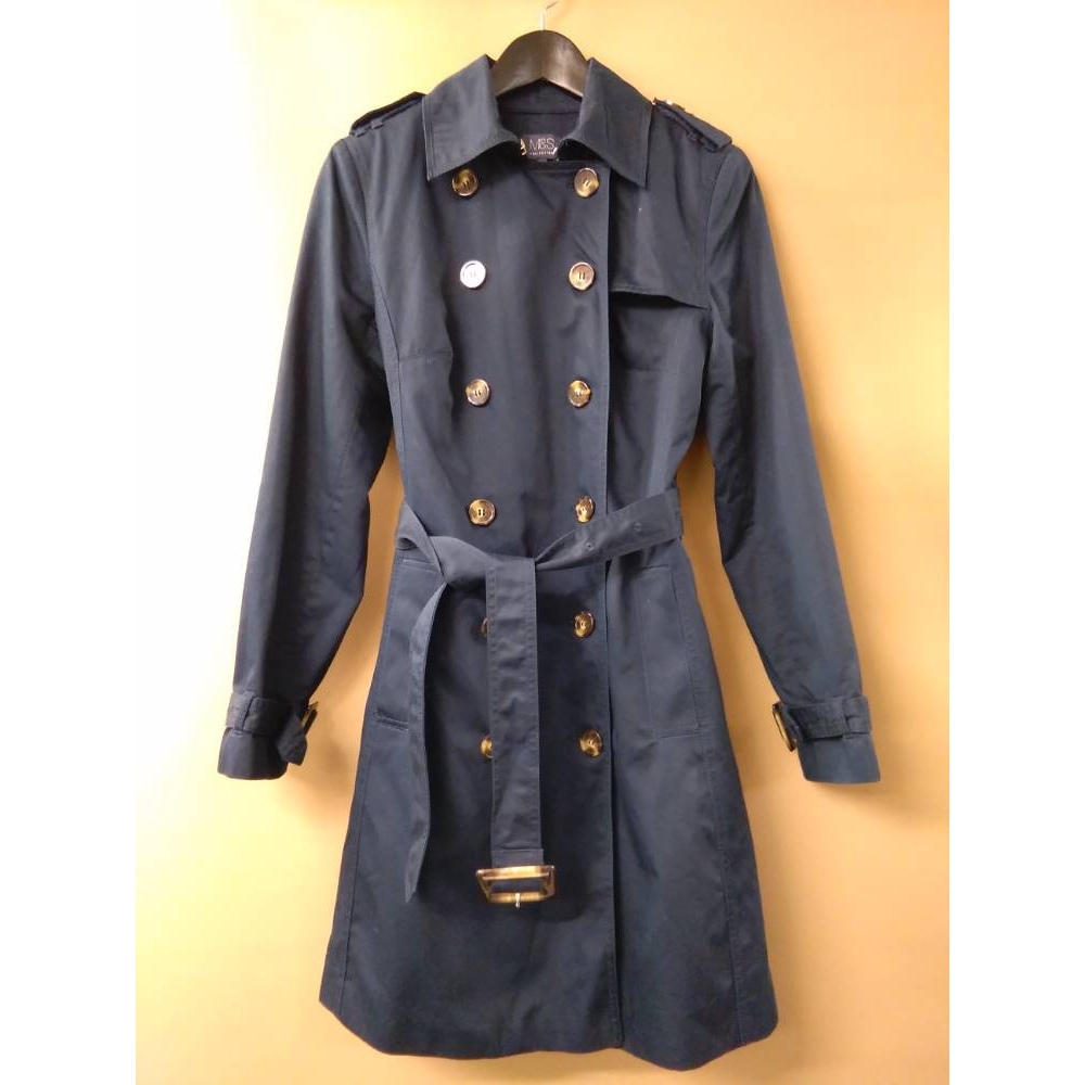 M&S Collection Classic Trench Coat Navy Size: 12 | Oxfam GB | Oxfam’s ...