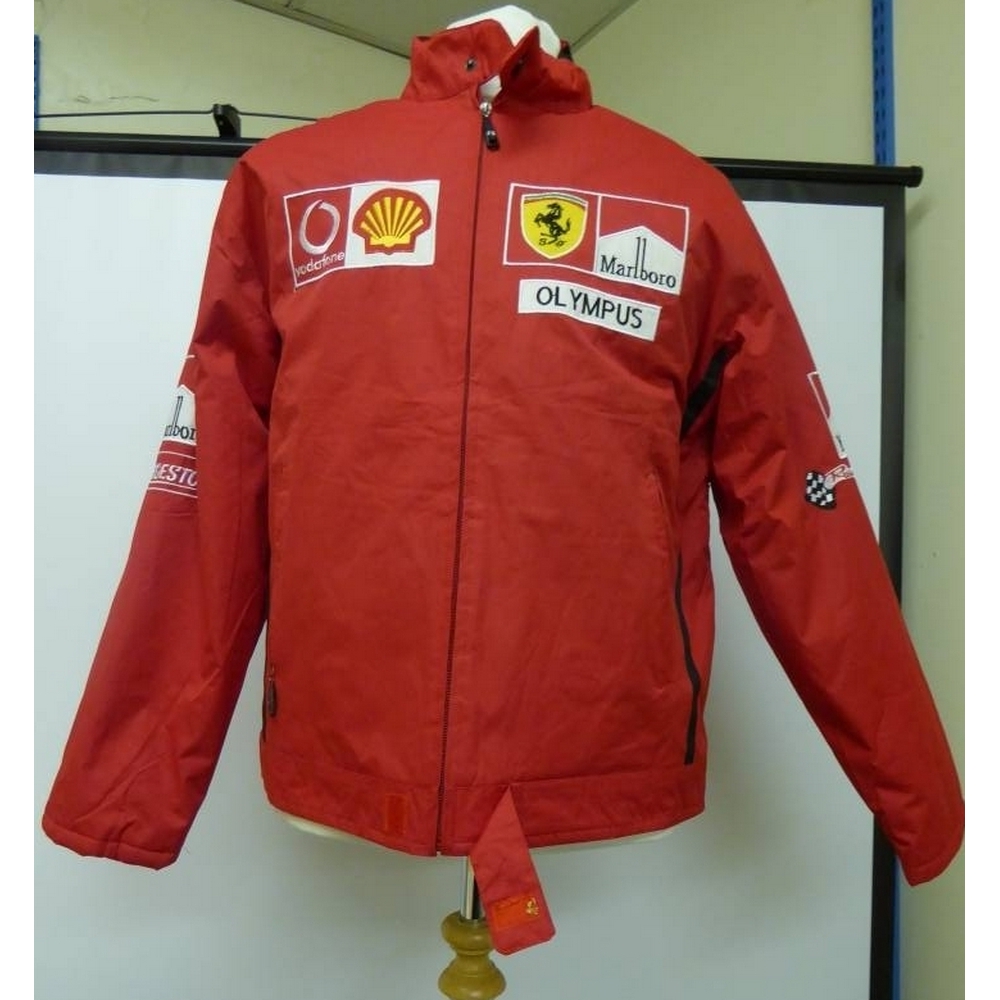 Ferrari Red Bomber Jacket Red Size: One size: plus For Sale in London ...