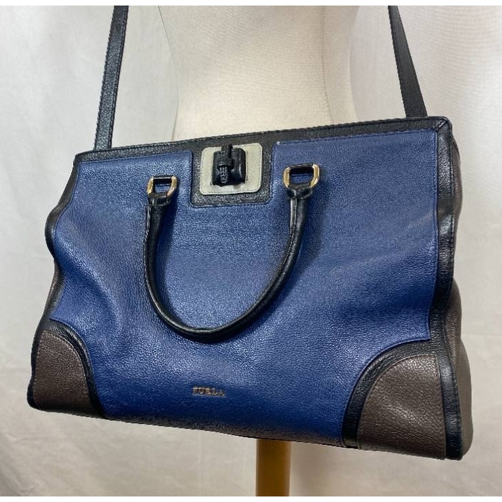 FURLA Women's leather handbag Blue Size: One size For Sale in London ...