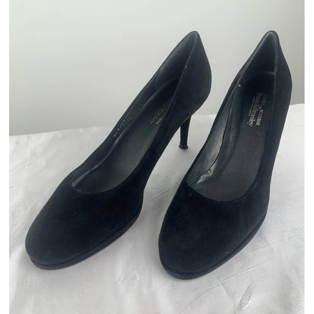 Russell & Bromley Suede Heeled Shoes Black Size: 10.5 For Sale in ...