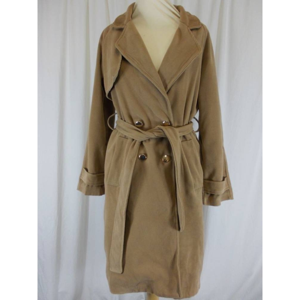 boohoo beige coat