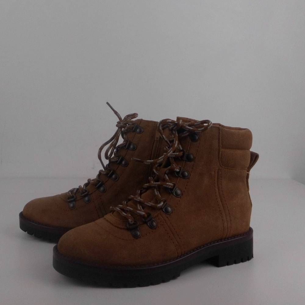 NWOT Marks & Spencer Suede Hiker Ankle Boots Light Brown Size: 3 ...