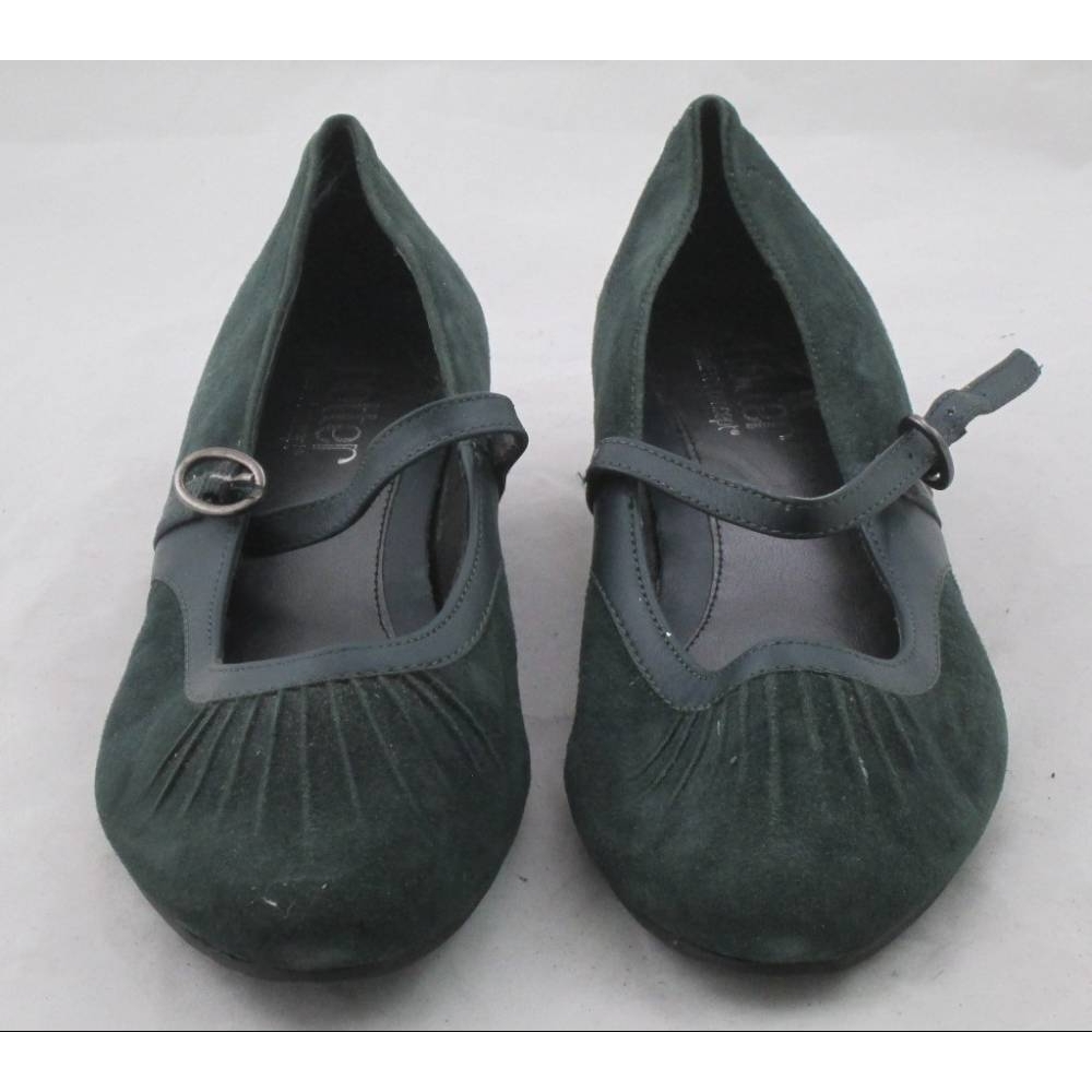 Hotter Suede Mary Jane Shoes Green Size: 5.5 For Sale in London | Preloved