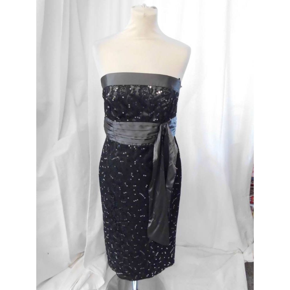 silver black gown