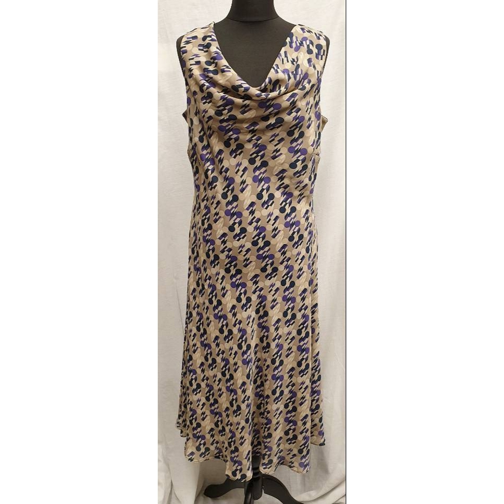 Jacques Vert Cowl Neck Vintage Dress Grey & Purple Size: 14 For Sale in ...