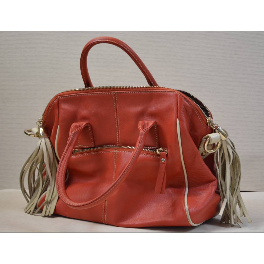 Jane Shilton Leather Handbag with Tassels Red Size: M | Oxfam GB ...
