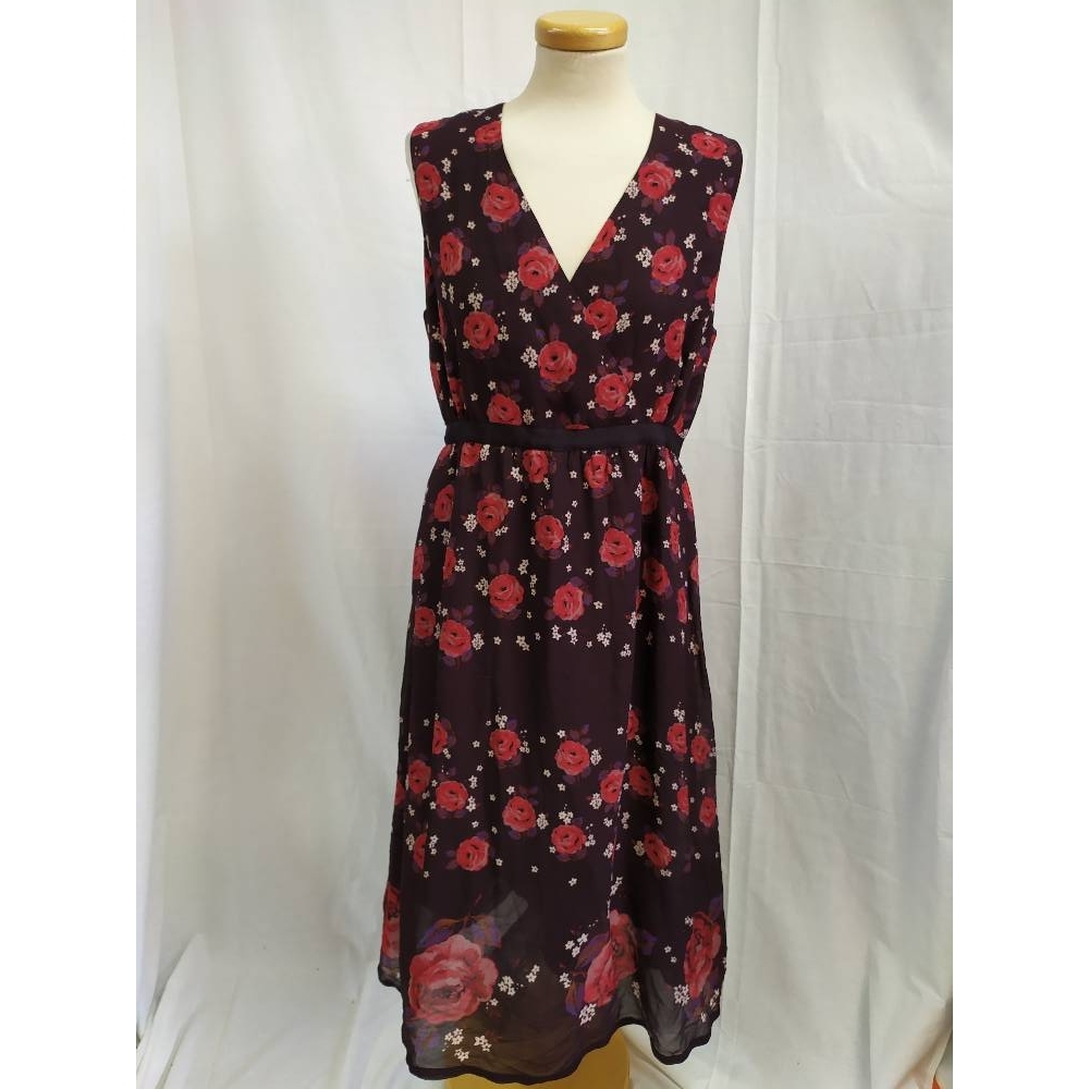 Image 1 of Cath Kidston  Women's Sleeveless Brown Dress Brown Size: 12