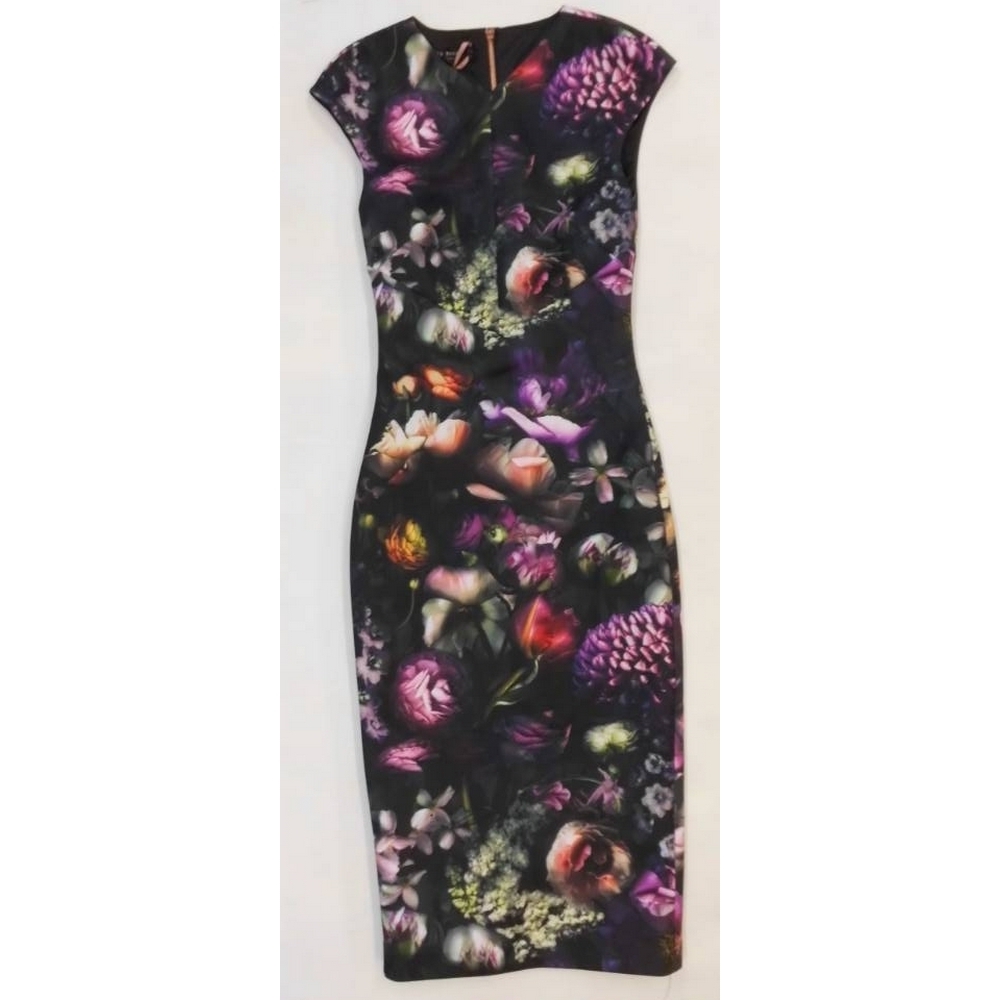 ted baker black dress with flowers