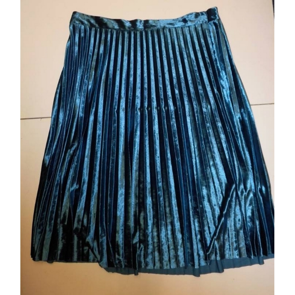 Image 1 of M&S Collection pleated skirt blue Size: One size: plus