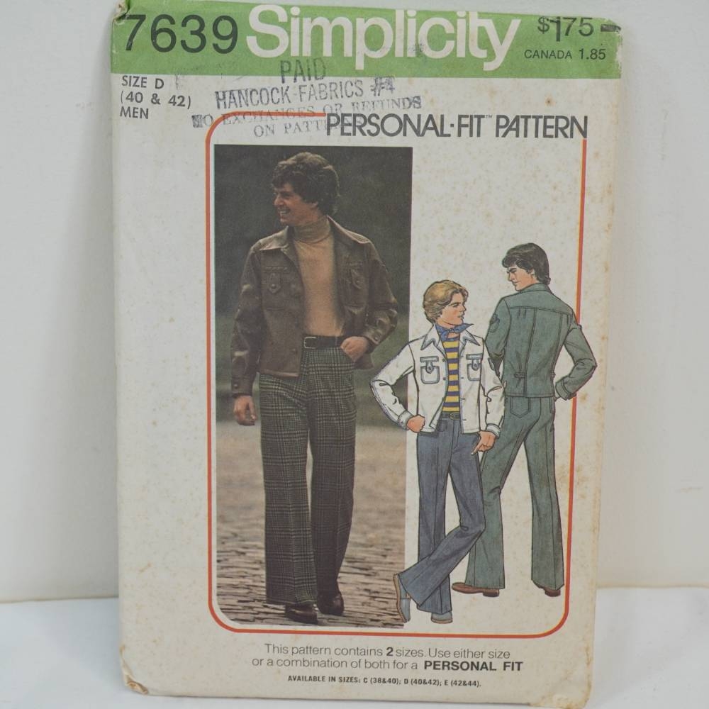 Preview of the first image of Simplicity Uncut Pattern Men's Unlined Jacket and Pants.