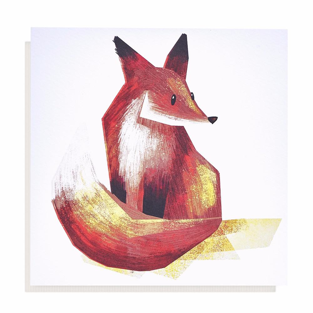 the fox in the forest card game art